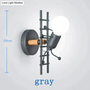 Modern creative minimalism metal robot ant wall sconce bedroom light by Decorbites