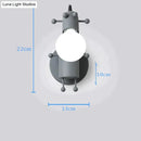 Modern creative minimalism metal robot ant wall sconce bedroom light by Decorbites