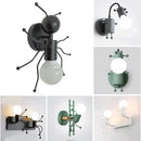 Modern creative minimalism metal robot ant wall sconce bedroom light by Decorbites