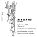 GobekUsa Crystal Ball LED Chandelier for Modern Living Room & Bedroom décor