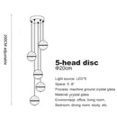 GobekUsa Crystal Ball LED Chandelier for Modern Living Room & Bedroom décor