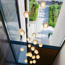 GobekUsa Crystal Ball LED Chandelier Pendant Light for Living Room Kitchen Lighting
