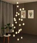 GobekUsa Crystal Ball LED Chandelier Pendant Light for Living Room Kitchen Lighting