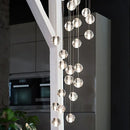 GobekUsa Crystal Ball LED Chandelier Pendant Light for Living Room Kitchen Lighting