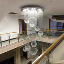 GobekUsa Crystal Ball LED Chandelier: Modern Industrial Pendant Light for Living Room