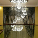 GobekUsa Crystal Ball LED Chandelier: Modern Industrial Pendant Light for Living Room