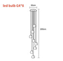 GobekUsa Crystal Ball Nordic LED Chandelier - Modern Staircase Decorative Lighting