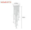 GobekUsa Crystal Ball Nordic LED Chandelier - Modern Staircase Decorative Lighting