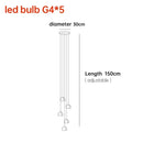 GobekUsa Crystal Ball Nordic LED Chandelier - Modern Staircase Decorative Lighting