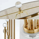 GobekUsa Crystal Bedside Lamp: Modern Nordic Design, Fabric Lampshade for Living Room & Bedroom