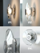 GobekUsa Crystal Bedside Wall Lamp: Modern Minimalist Circular Design for Home