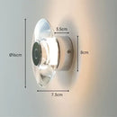 GobekUsa Crystal Bedside Wall Lamp: Modern Minimalist Circular Design for Home