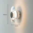 GobekUsa Crystal Bedside Wall Lamp: Modern Minimalist Circular Design for Home