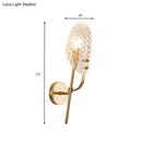 GobekUsa Modern Crystal Beveled Shade Wall Sconce Light - Elegant Brass 1-Light Fixture for Hallway