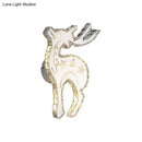GobekUsa Modern Crystal Block Elk Wall Sconce with White LED Flush Lighting in Warm/White Light