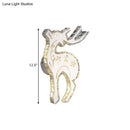 GobekUsa Modern Crystal Block Elk Wall Sconce with White LED Flush Lighting in Warm/White Light