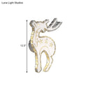 GobekUsa Modern Crystal Block Elk Wall Sconce with White LED Flush Lighting in Warm/White Light