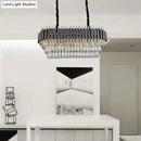 GobekUsa Modern Crystal Block Island Pendant Light