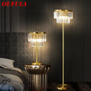 GobekUsa Crystal Brass Floor Lamp: Modern Nordic Style LED Standing Light