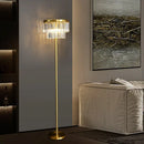 GobekUsa Crystal Brass Floor Lamp: Modern Nordic Style LED Standing Light
