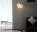 GobekUsa Crystal Brass Floor Lamp: Modern Nordic Style LED Standing Light