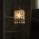 GobekUsa Crystal Brass LED Pendant Light: Modern Nordic Style, Adjustable Wire, E14 Fixture