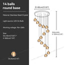 GobekUsa Crystal Bubble Ball Pendant Light for Home Decor and Hospitality Spaces