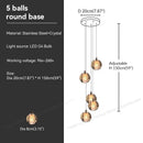 GobekUsa Crystal Bubble Ball Pendant Light for Home Decor and Hospitality Spaces