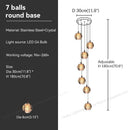 GobekUsa Crystal Bubble Ball Pendant Light for Home Decor and Hospitality Spaces
