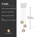 GobekUsa Crystal Bubble Ball Pendant Light for Home Decor and Hospitality Spaces