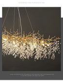 GobekUsa Modern Crystal Chandelier with LED Lighting