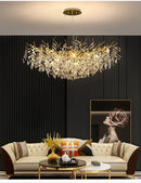 GobekUsa Modern Crystal Chandelier with LED Lighting