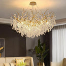 GobekUsa Modern Crystal Chandelier with LED Lighting