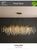 GobekUsa Modern Crystal Chandelier with LED Lighting