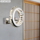 GobekUsa Modern LED Wall Sconce Light Fixture with Stainless Steel Shade - Nickel Circle Mount, Warm/White Light