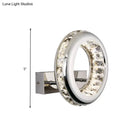 GobekUsa Modern LED Wall Sconce Light Fixture with Stainless Steel Shade - Nickel Circle Mount, Warm/White Light