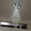 GobekUsa Crystal Column Chandelier: Modern Living Room Lighting