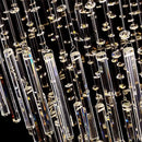 GobekUsa Crystal Column Chandelier: Modern Living Room Lighting