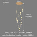 GobekUsa Crystal Columnar Chandelier Stair Light for Home, Restaurant, Bar, and Villa