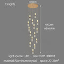 GobekUsa Crystal Columnar Chandelier Stair Light for Home, Restaurant, Bar, and Villa