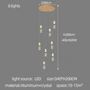 GobekUsa Crystal Columnar Chandelier Stair Light for Home, Restaurant, Bar, and Villa