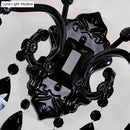 GobekUsa Modern Crystal Sconce in Polished Black: 1/2-Light Cone Wall Mount with Optional Shade for Living Room