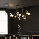 GobekUsa Crystal Copper Black LED Chandelier for Dinning Room