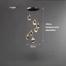 GobekUsa Crystal Copper Black LED Chandelier for Dinning Room