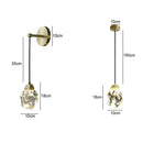 GobekUsa Crystal Copper LED Wall Lamp for Bedroom and Stairs