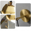 GobekUsa Crystal Copper LED Wall Lamp for Bedroom and Stairs