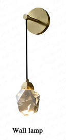 GobekUsa Crystal Copper LED Wall Lamp for Bedroom and Stairs