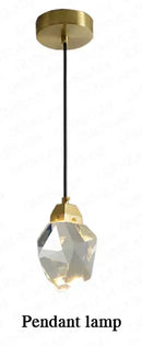 GobekUsa Crystal Copper LED Wall Lamp for Bedroom and Stairs