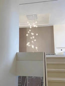 GobekUsa Cube Chandelier Pendant Lights for Restaurant Loft Stairwell Bedroom Art Décor