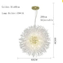 GobekUsa Dandelion Chandelier LED Pendant Lamp for Dining Room Bedroom Shops
